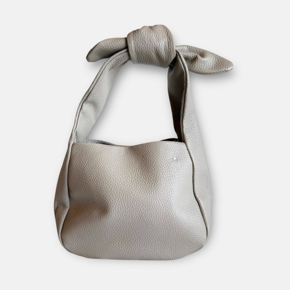 New! Quince Italian Leather Mini Bow Bag in Taupe - Picture 4 of 7